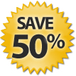 Save 50%