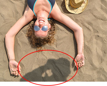 Remove scaffolding or shadows