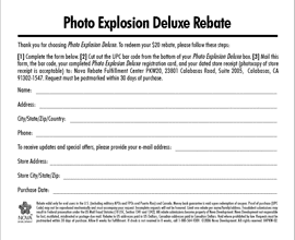 Nova Rebate Form Sample