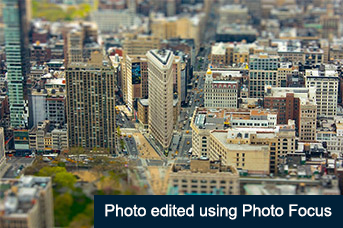 Impressive effects with tilt-shift and iris blurring functions