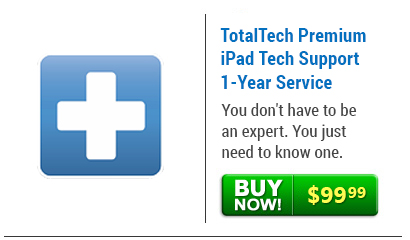 TotalTech Premium iPad Tech Support 1-Year Service