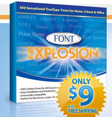 Font Explosion jewel case